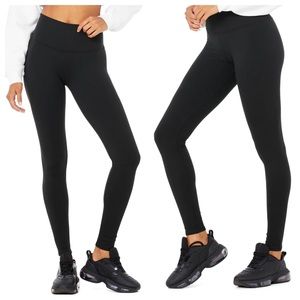 Alo Yoga winter warmth plush fleece leggings in black